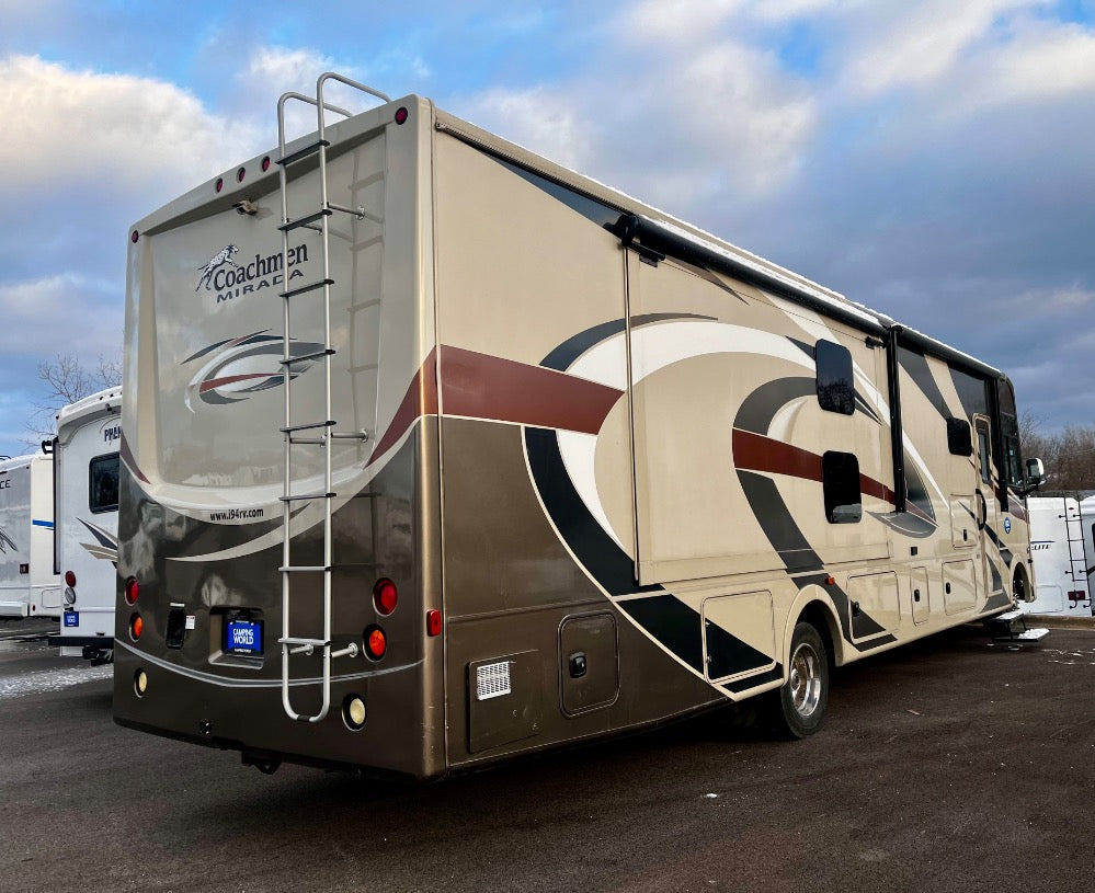 Explore the Comforts of the Open Road: Coachmen Mirada 35BH Luxury Class A RV Rental w/ 2 bathrooms