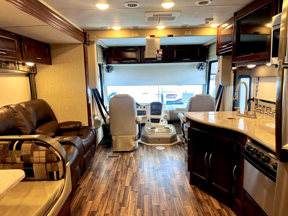 Explore the Comforts of the Open Road: Coachmen Mirada 35BH Luxury Class A RV Rental w/ 2 bathrooms