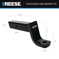 Rent a Heavy Duty 5 inch Drop Hitch Ball Mount for Towing - 13,000 lbs