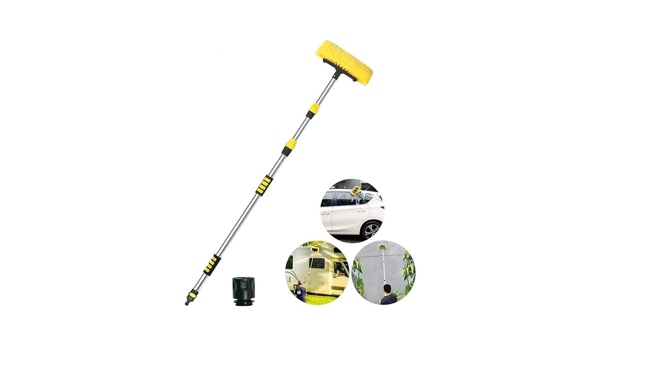 Rent a Car Wash Brush with Adjustable Handle - Ideal for Cars, RVs, and More!