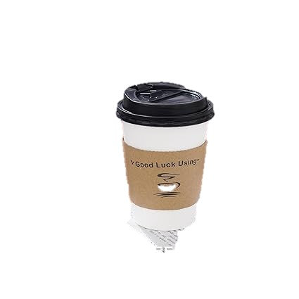 Premium 12 oz Disposable Coffee Cups with Lids and Sleeves for sale!
