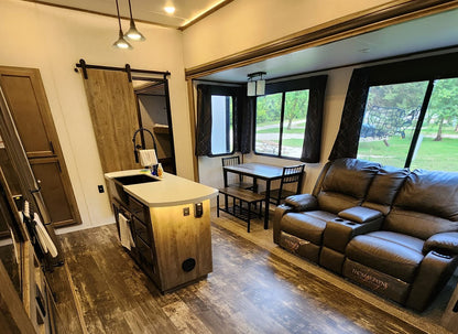 Luxury RV Travel: Rent the Forest River Sabre 38DBQ - Fifth Wheel Retreat with Delivery, 2 bedrooms & 2 bathrooms